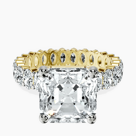 10kt Yellow Gold Celeste Side Oval Lab Diamond Eternity Ring front image