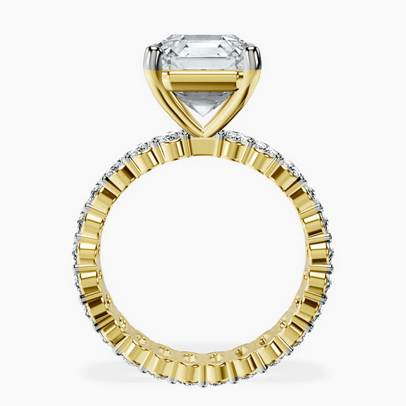 10kt Yellow Gold Celeste Side Oval Lab Diamond Eternity Ring side right image one