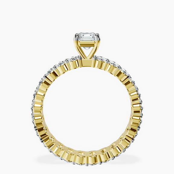 18kt Yellow Gold Celeste Side Oval Lab Diamond Eternity Ring side right image one