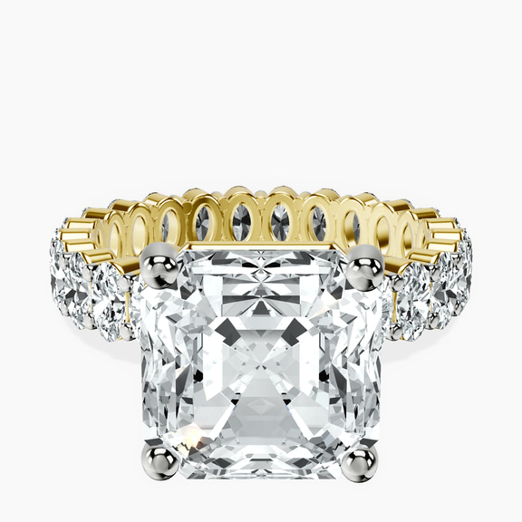10kt Yellow Gold Celeste Side Oval Lab Diamond Eternity Ring front image