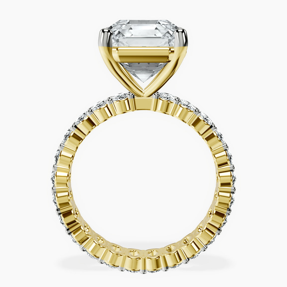 10kt Yellow Gold Celeste Side Oval Lab Diamond Eternity Ring side right image one