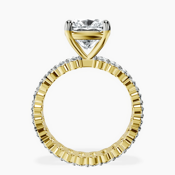 14kt Yellow Gold Celeste Side Oval Lab Diamond Eternity Ring side right image one
