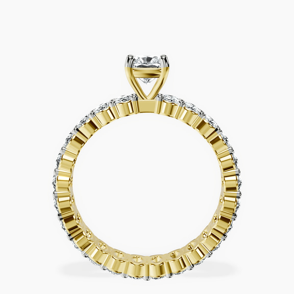 18kt Yellow Gold Celeste Side Oval Lab Diamond Eternity Ring side right image one