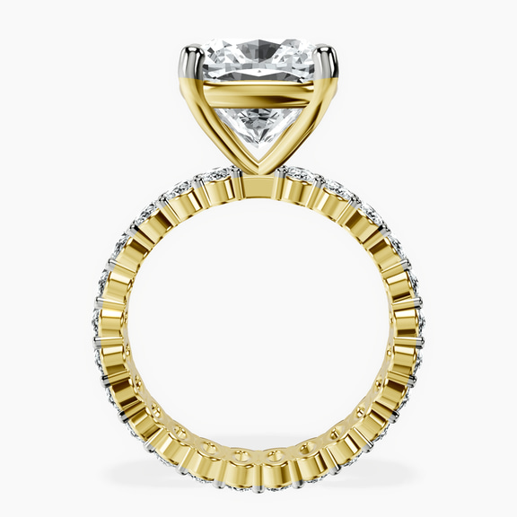 14kt Yellow Gold Celeste Side Oval Lab Diamond Eternity Ring side right image one