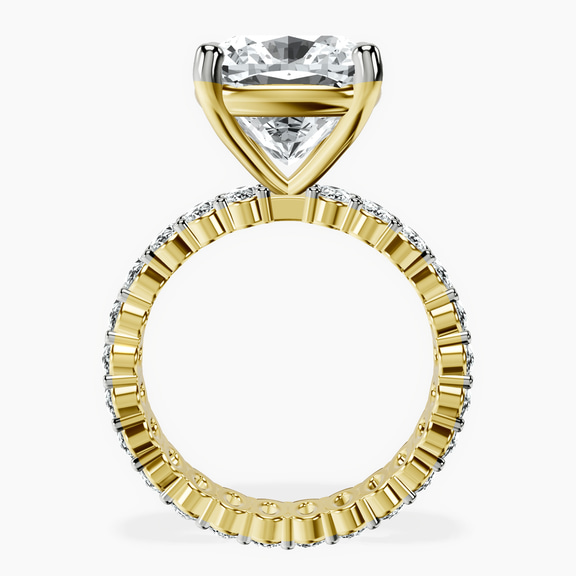 10kt Yellow Gold Celeste Side Oval Lab Diamond Eternity Ring side right image one