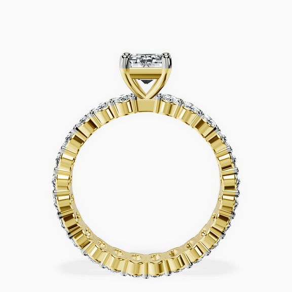 10kt Yellow Gold Celeste Side Oval Lab Diamond Eternity Ring side right image one