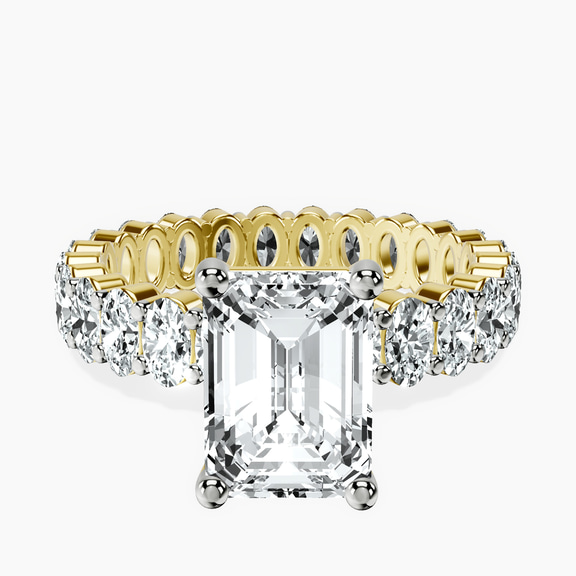 10kt Yellow Gold Celeste Side Oval Lab Diamond Eternity Ring front image