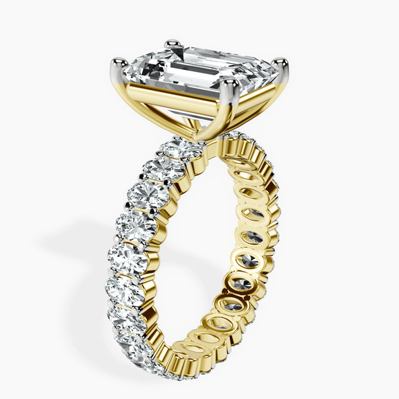 10kt Yellow Gold Celeste Side Oval Lab Diamond Eternity Ring standing product image one