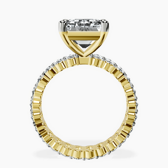 10kt Yellow Gold Celeste Side Oval Lab Diamond Eternity Ring side right image one