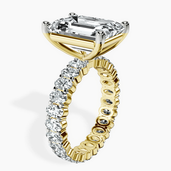 10kt Yellow Gold Celeste Side Oval Lab Diamond Eternity Ring standing product image one