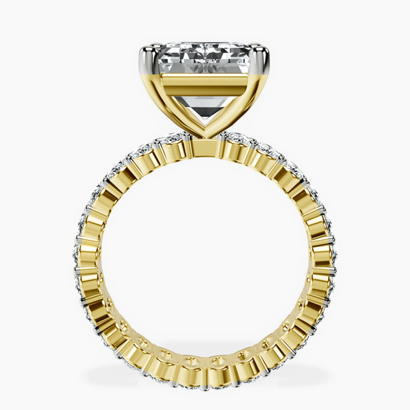 10kt Yellow Gold Celeste Side Oval Lab Diamond Eternity Ring side right image one