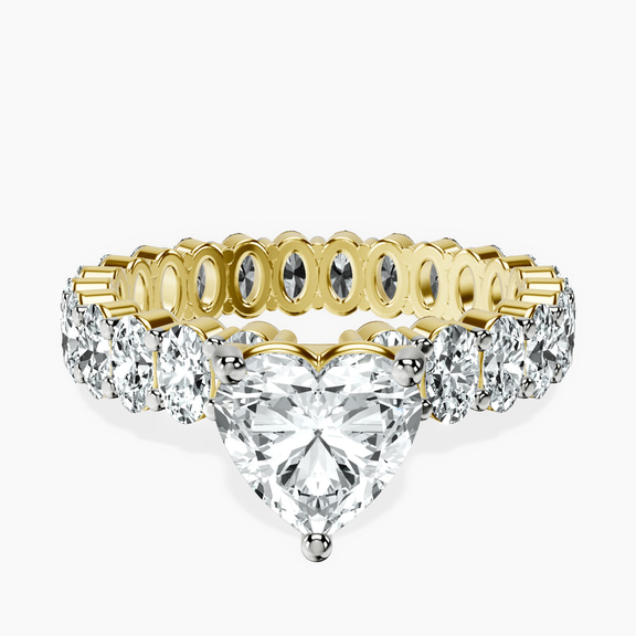 14kt Yellow Gold Celeste Side Oval Lab Diamond Eternity Ring front image