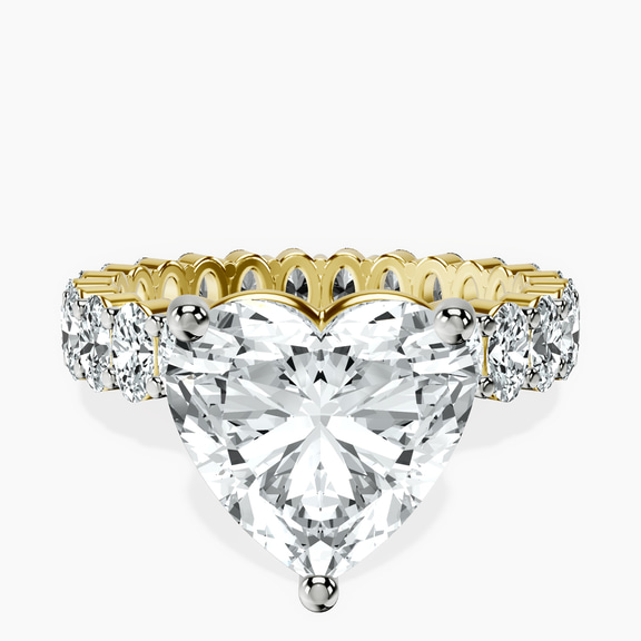 10kt Yellow Gold Celeste Side Oval Lab Diamond Eternity Ring front image
