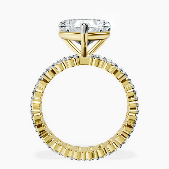 10kt Yellow Gold Celeste Side Oval Lab Diamond Eternity Ring side right image one
