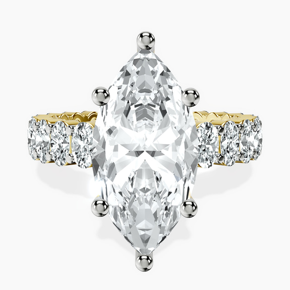 14kt Yellow Gold Celeste Side Oval Lab Diamond Eternity Ring front image
