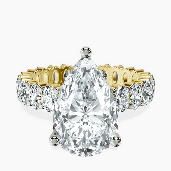 10kt Yellow Gold Celeste Side Oval Lab Diamond Eternity Ring front image