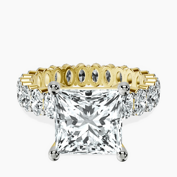 10kt Yellow Gold Celeste Side Oval Lab Diamond Eternity Ring front image