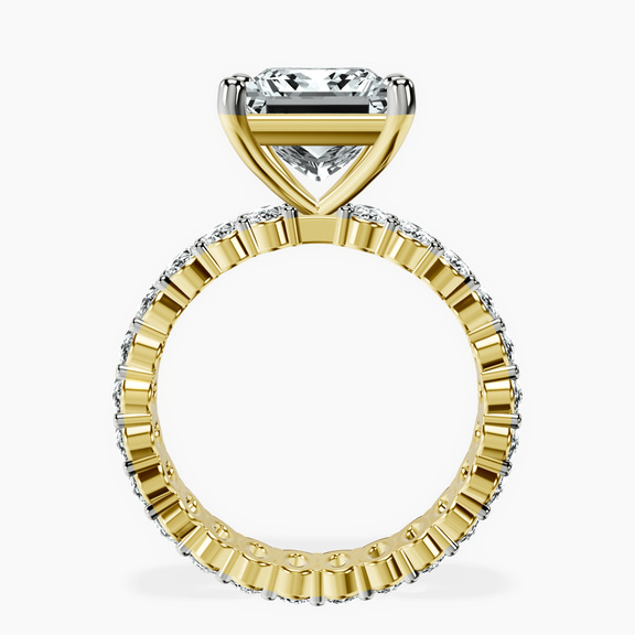10kt Yellow Gold Celeste Side Oval Lab Diamond Eternity Ring side right image one