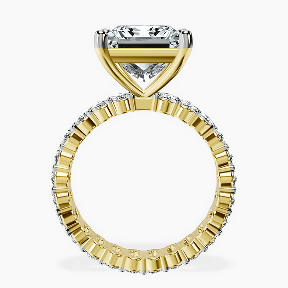 10kt Yellow Gold Celeste Side Oval Lab Diamond Eternity Ring side right image one