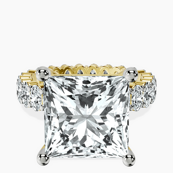 10kt Yellow Gold Celeste Side Oval Lab Diamond Eternity Ring front image