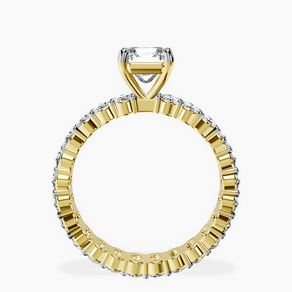 14kt Yellow Gold Celeste Side Oval Lab Diamond Eternity Ring side right image one