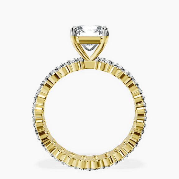 9ct Yellow Gold Celeste Side Oval Lab Diamond Eternity Ring side right image one