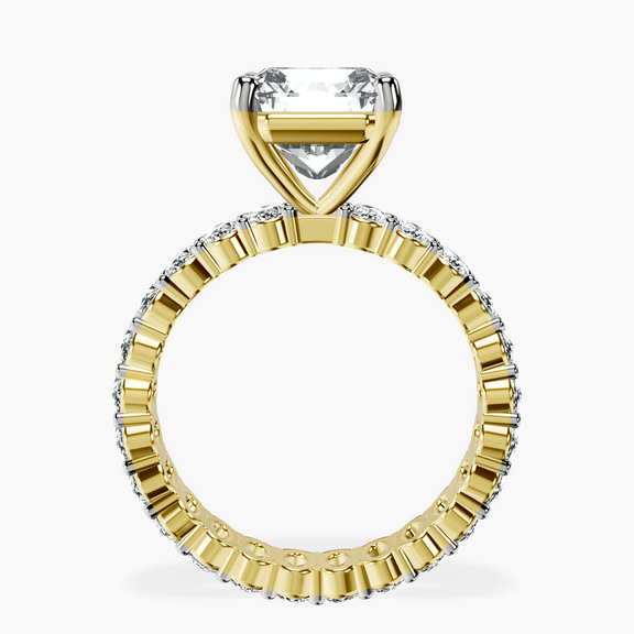 10kt Yellow Gold Celeste Side Oval Lab Diamond Eternity Ring side right image one