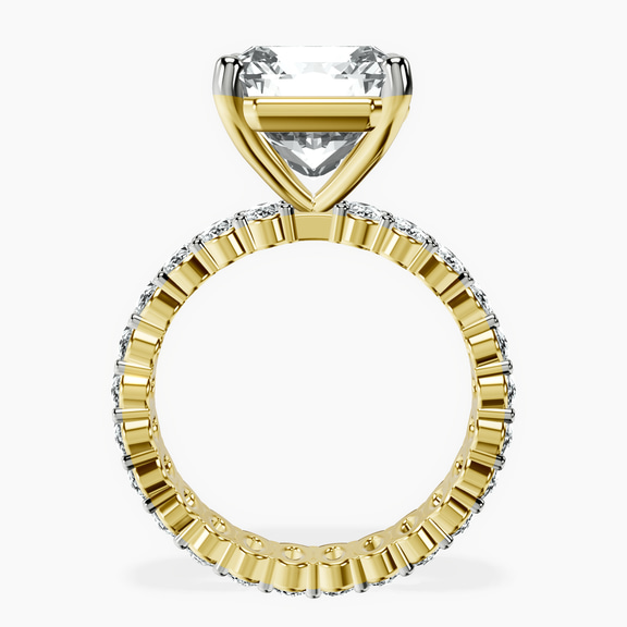 10kt Yellow Gold Celeste Side Oval Lab Diamond Eternity Ring side right image one