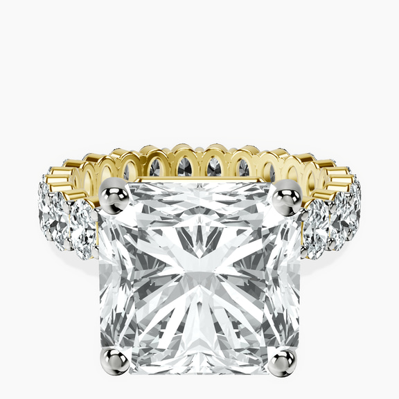 10kt Yellow Gold Celeste Side Oval Lab Diamond Eternity Ring front image