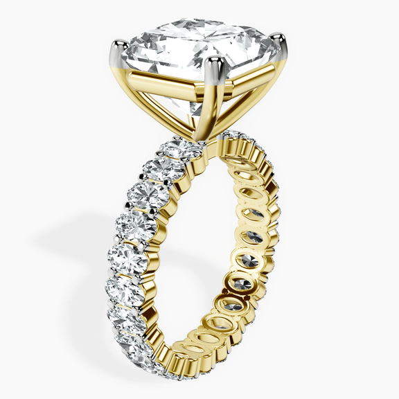 10kt Yellow Gold Celeste Side Oval Lab Diamond Eternity Ring standing product image one