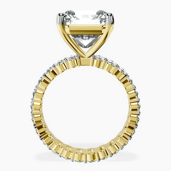 10kt Yellow Gold Celeste Side Oval Lab Diamond Eternity Ring side right image one