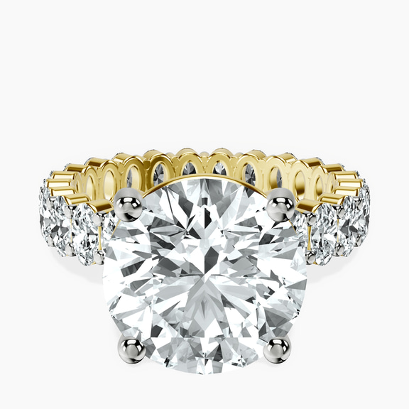 10kt Yellow Gold Celeste Side Oval Lab Diamond Eternity Ring front image
