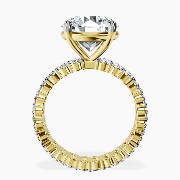 10kt Yellow Gold Celeste Side Oval Lab Diamond Eternity Ring side right image one