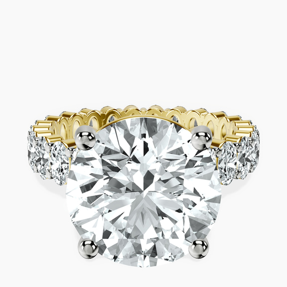 10kt Yellow Gold Celeste Side Oval Lab Diamond Eternity Ring front image