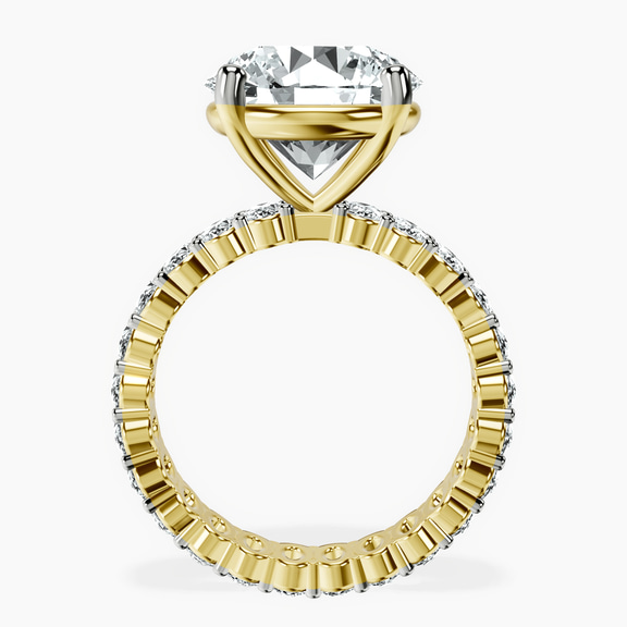 10kt Yellow Gold Celeste Side Oval Lab Diamond Eternity Ring side right image one