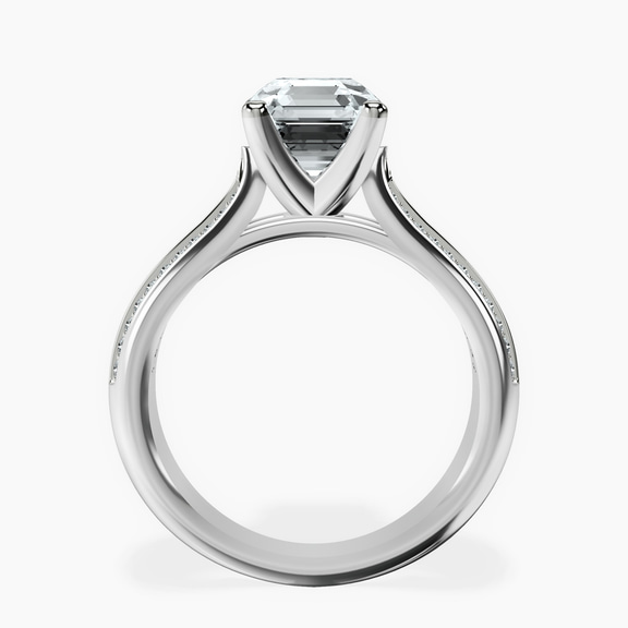 14kt White Gold Sandra Side Stone Lab Diamond Ring side right image one