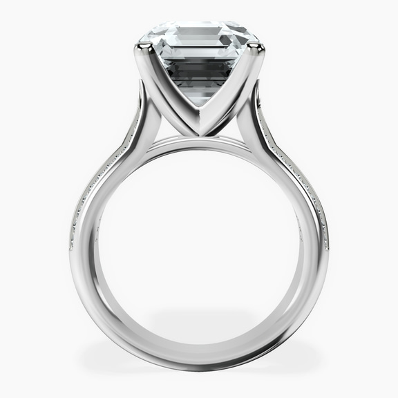 14kt White Gold Sandra Side Stone Lab Diamond Ring side right image one
