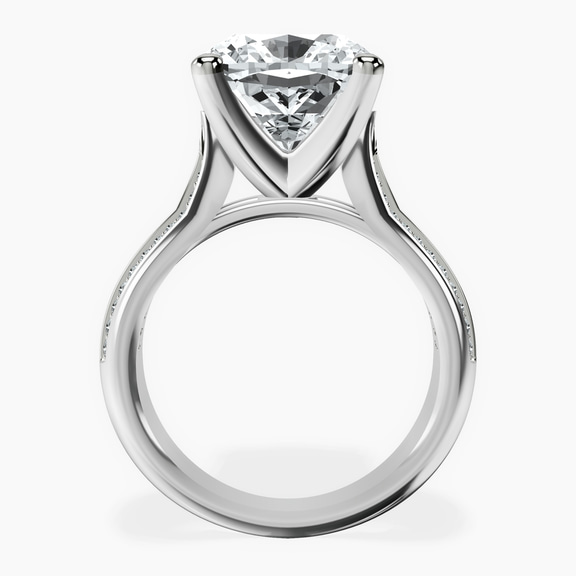 Platinum Sandra Side Stone Lab Diamond Ring side right image one