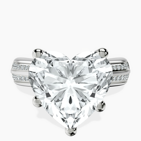 Platinum Sandra Side Stone Lab Diamond Ring front image