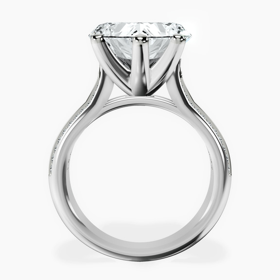 Platinum Sandra Side Stone Lab Diamond Ring side right image one