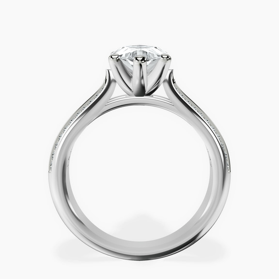 Platinum Sandra Side Stone Lab Diamond Ring side right image one