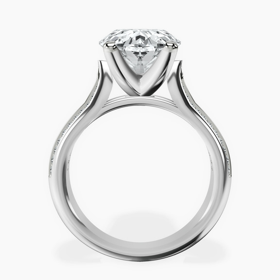 Platinum Sandra Side Stone Lab Diamond Ring side right image one