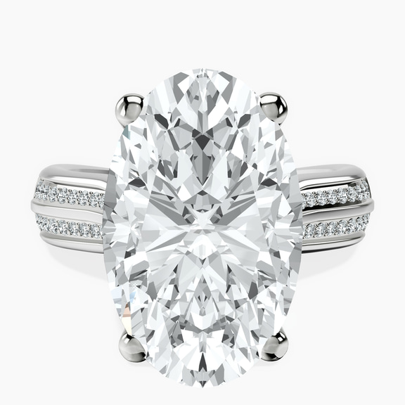 Platinum Sandra Side Stone Lab Diamond Ring front image