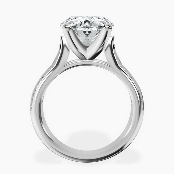 Platinum Sandra Side Stone Lab Diamond Ring side right image one