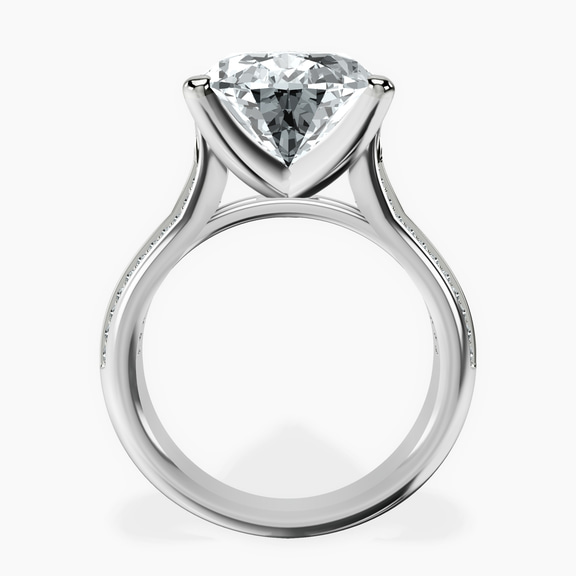 Platinum Sandra Side Stone Lab Diamond Ring side right image one