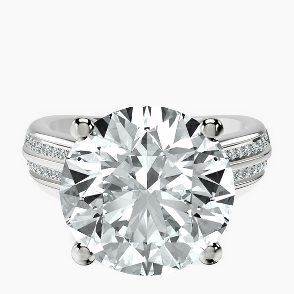 Platinum Sandra Side Stone Lab Diamond Ring front image