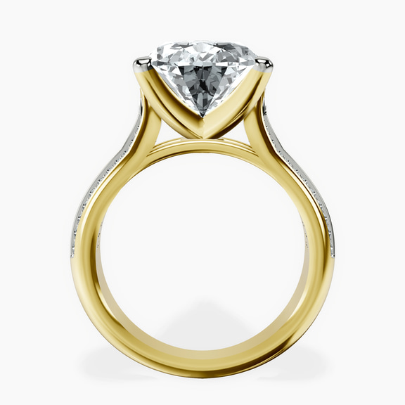 10kt Yellow Gold Sandra Side Stone Lab Diamond Ring side right image one