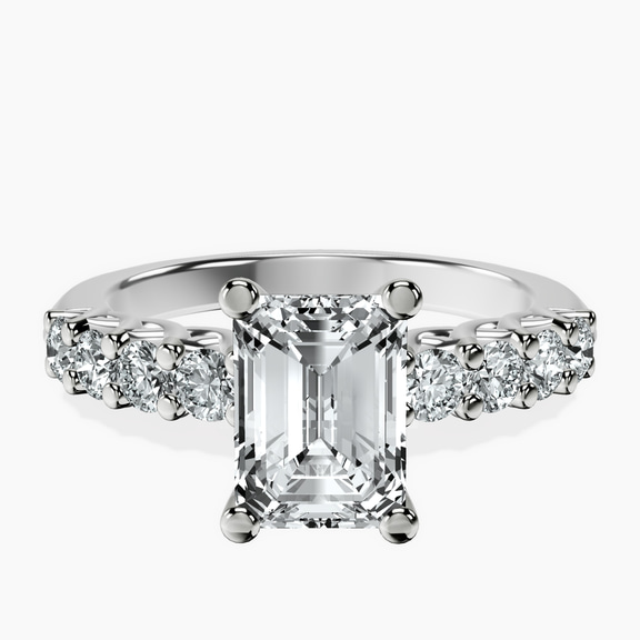 Platinum Selena Gomez Entwined Prongs Lab Diamond Ring front image