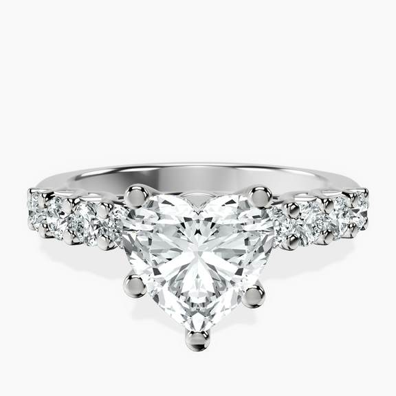 Platinum Selena Gomez Entwined Prongs Lab Diamond Ring front image