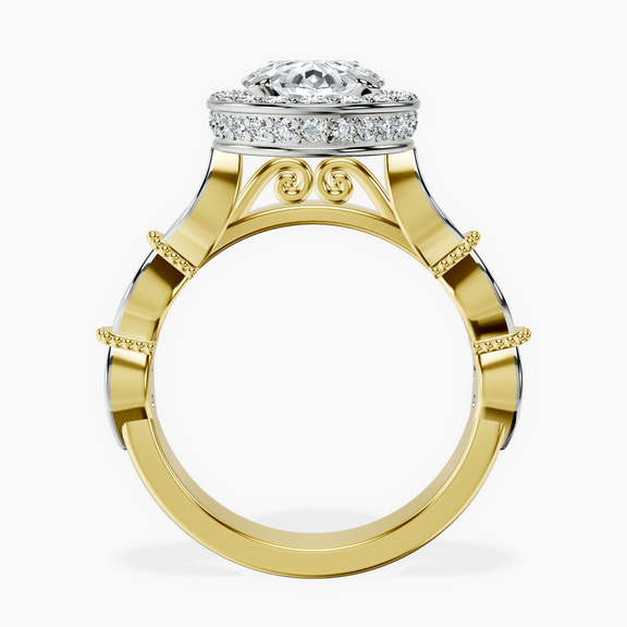 14ct Yellow Gold Micaela Halo Lab Diamond Ring side right image one